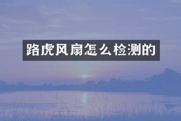 路虎风扇怎么检测的