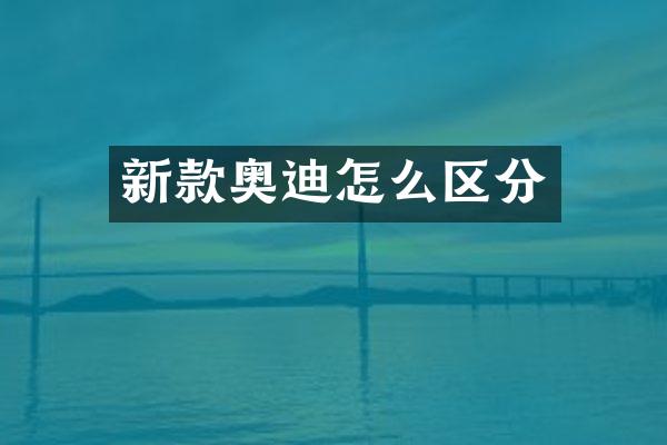 新款奥迪怎么区分