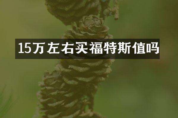 15万左右买福特斯值吗