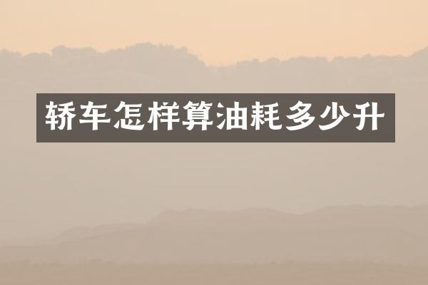 轿车怎样算油耗多少升