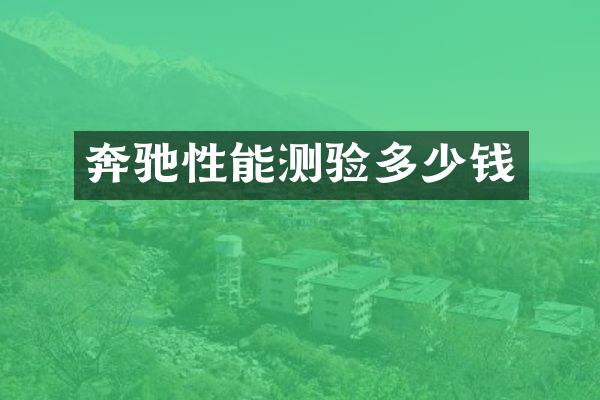奔驰性能测验多少钱