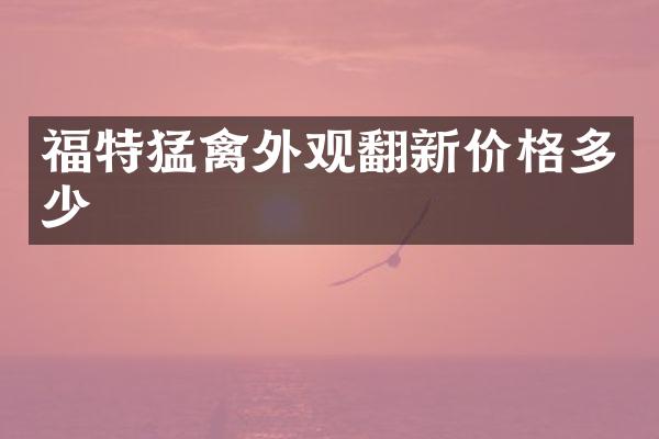福特猛禽外观翻新价格多少