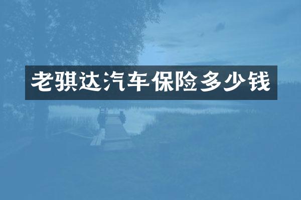 老骐达汽车保险多少钱