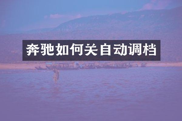 奔驰如何关自动调档