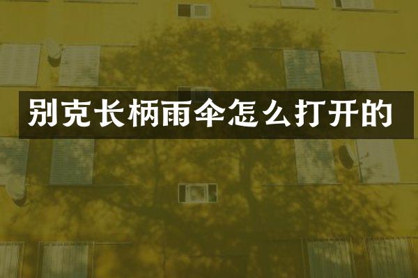 别克长柄雨伞怎么打开的