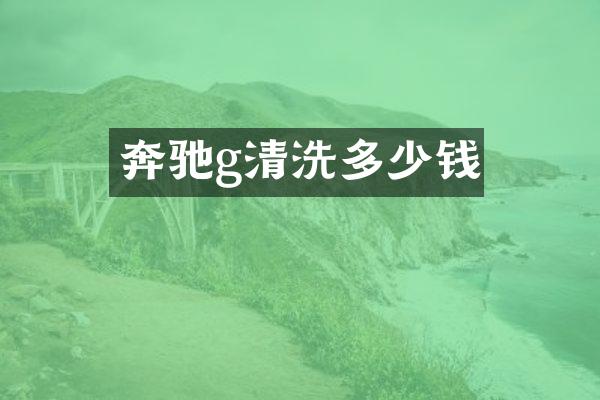 奔驰g清洗多少钱