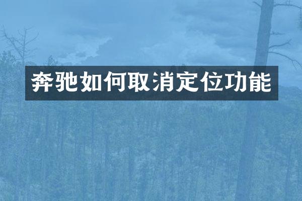 奔驰如何取消定位功能