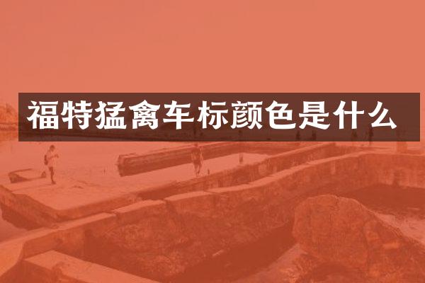 福特猛禽车标颜色是什么