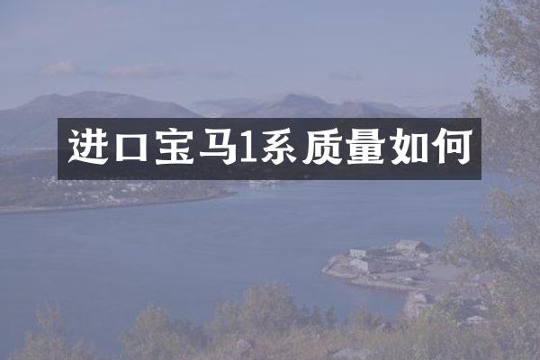 进口宝马1系质量如何