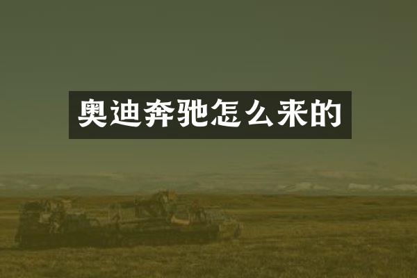奥迪奔驰怎么来的