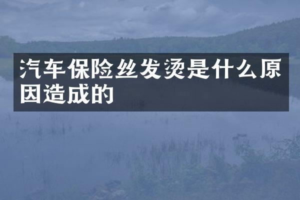 汽车保险丝发烫是什么原因造成的