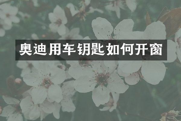 奥迪用车钥匙如何开窗