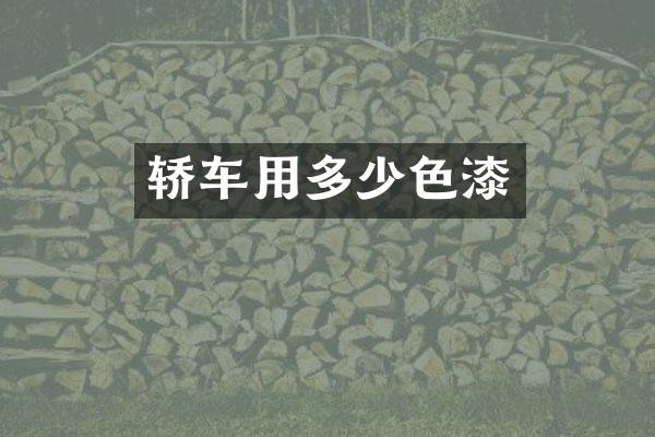 轿车用多少色漆