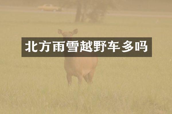 北方雨雪越野车多吗