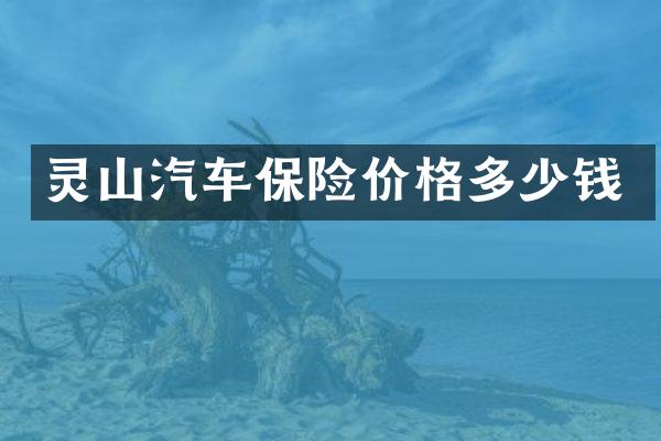 灵山汽车保险价格多少钱