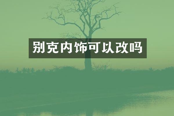 别克内饰可以改吗