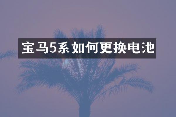 宝马5系如何更换电池