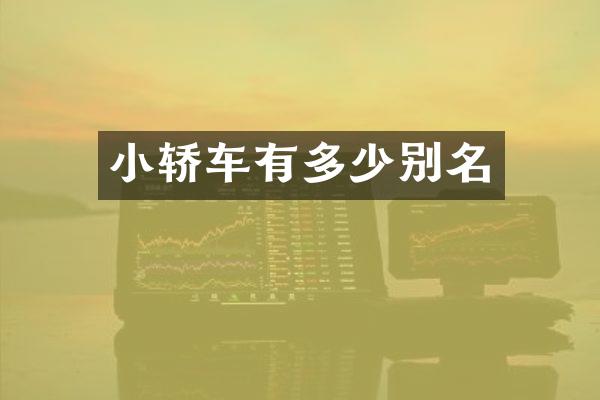 小轿车有多少别名