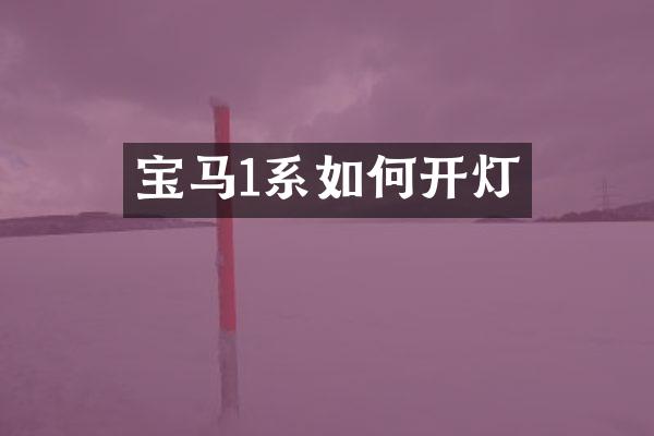宝马1系如何开灯
