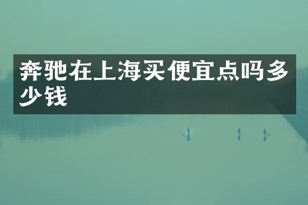 奔驰在上海买便宜点吗多少钱