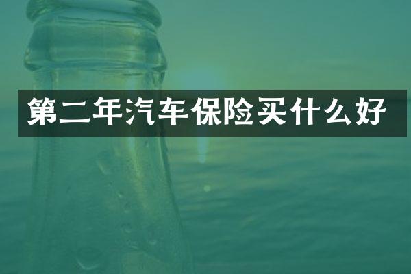 第二年汽车保险好