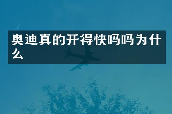 奥迪真的开得快吗吗为什么