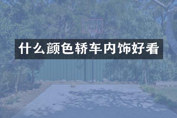 什么颜色轿车内饰好看