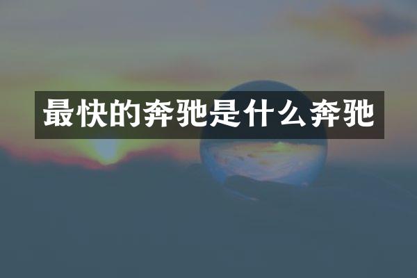 最快的奔驰是什么奔驰