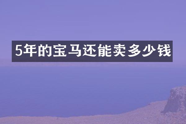 5年的宝马还能卖多少钱