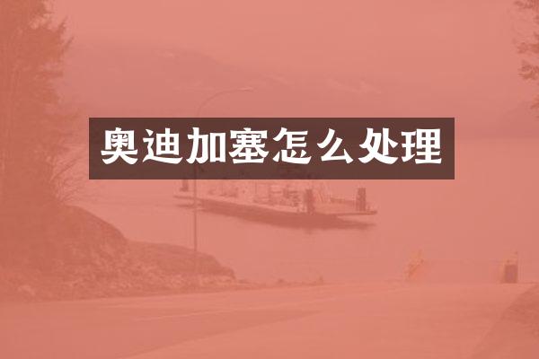 奥迪加塞怎么处理