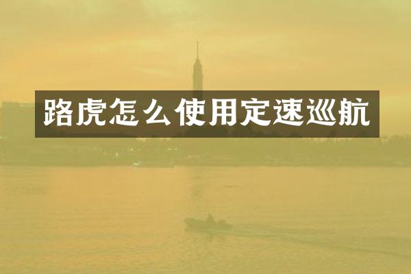 路虎怎么使用定速巡航