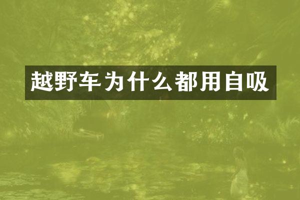 越野车为什么都用自吸