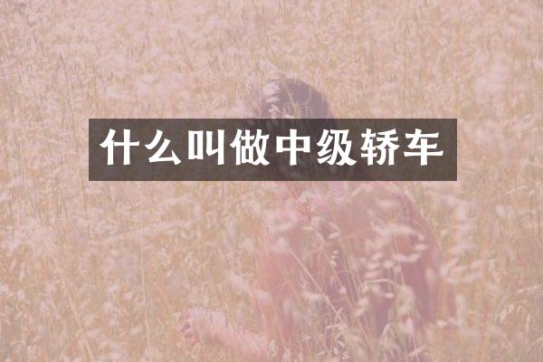 什么叫做中级轿车