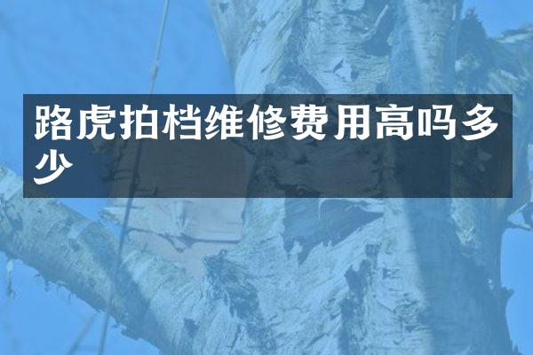 路虎拍档维修费用高吗多少