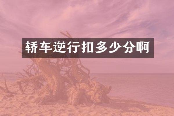 轿车逆行扣多少分啊