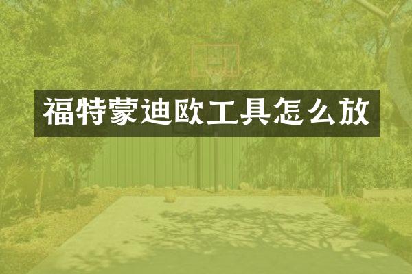 福特蒙迪欧工具怎么放