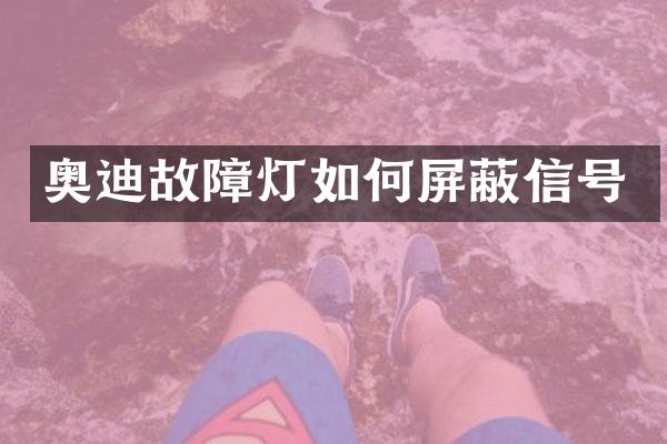 奥迪故障灯如何屏蔽信号