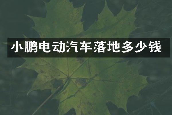 小鹏电动汽车落地多少钱