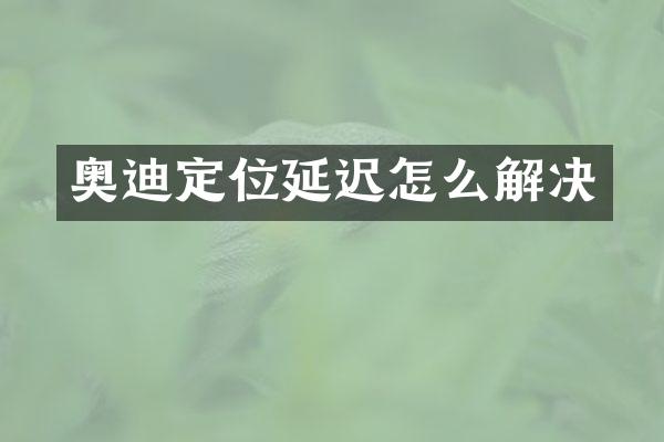 奥迪定位延迟怎么解决