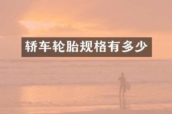 轿车轮胎规格有多少