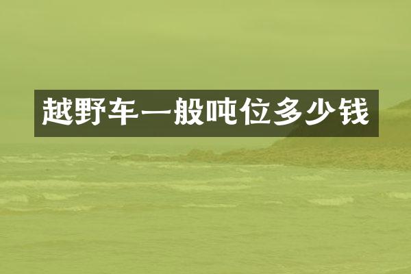 越野车一般吨位多少钱