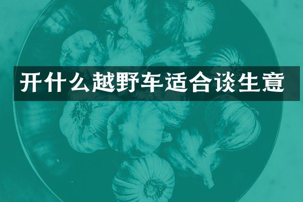 开什么越野车适合谈生意