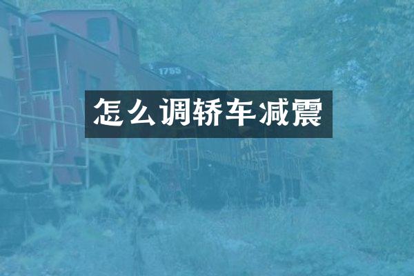 怎么调轿车减震