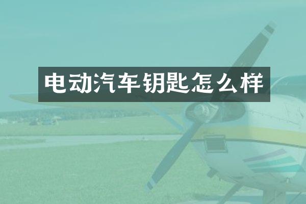 电动汽车钥匙怎么样