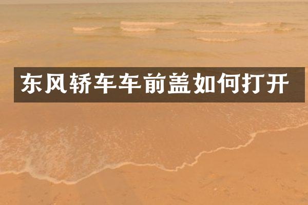 东风轿车车前盖如何打开