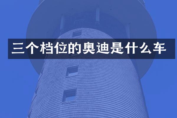 三个档位的奥迪是什么车