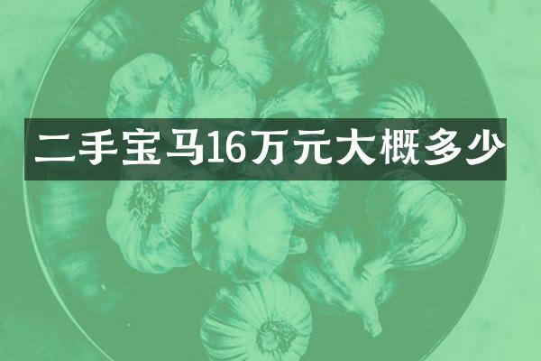 二手宝马16万元大概多少