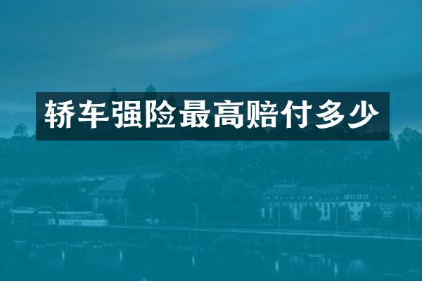 轿车强险最高赔付多少