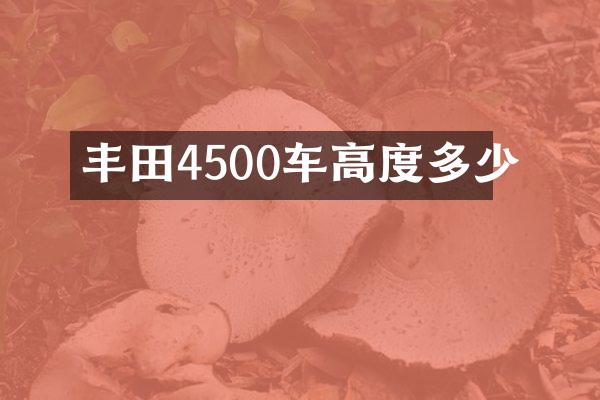 丰田4500车高度多少