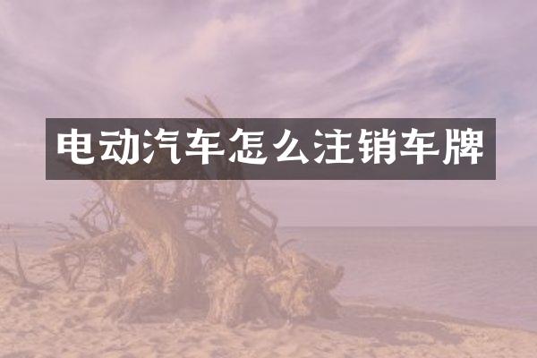 电动汽车怎么注销车牌